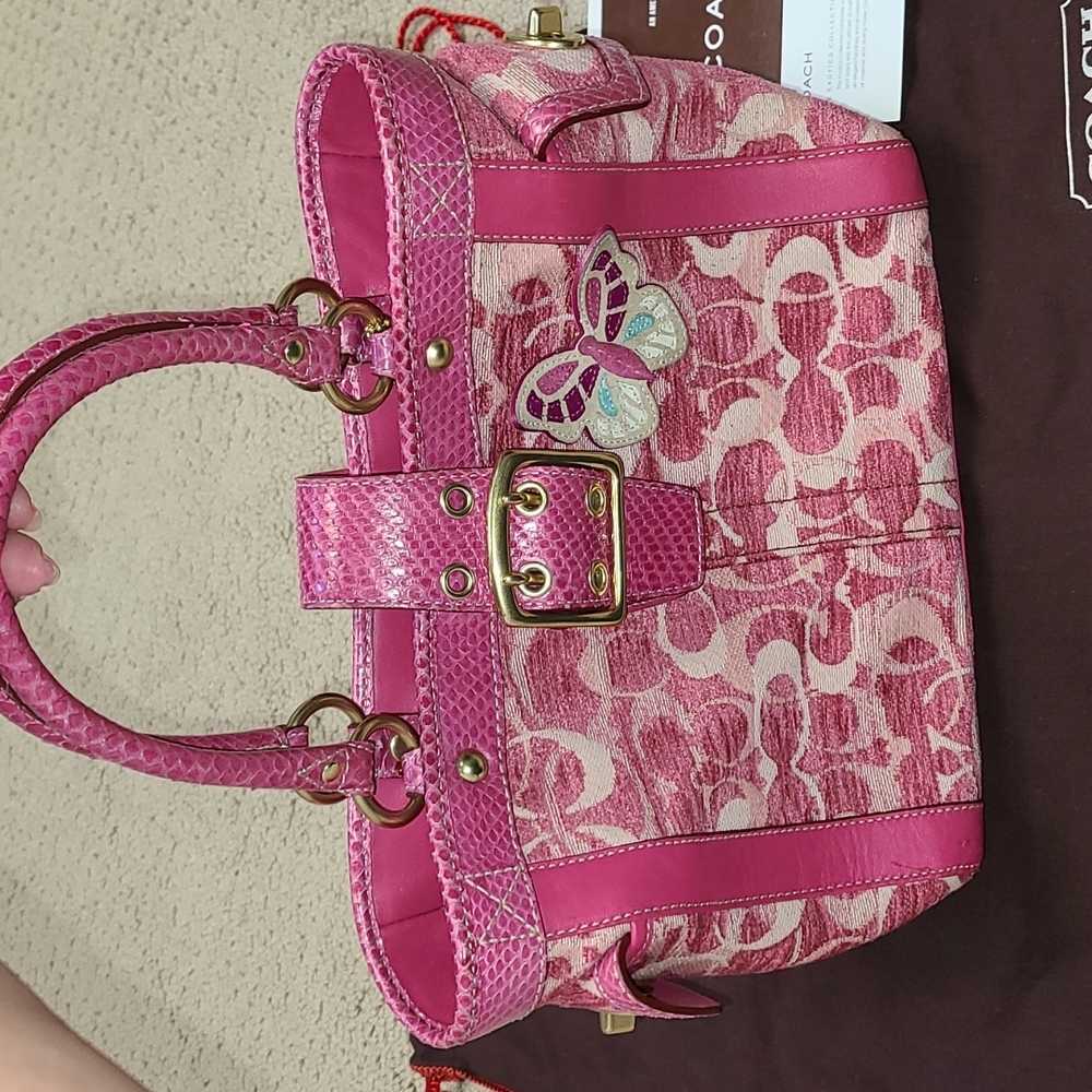 Limited edition Coach python chenille bag